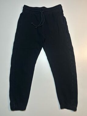 TNA Aritzia Black Cozy Fleece Boyfriend Jogger Sweatpants Relaxed Athleisure